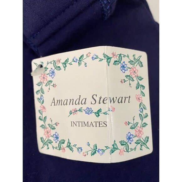 Amanda Stewart Intimates Navy Button Down Lounge Dress Pockets Womens Medium NWT - Picture 6 of 10